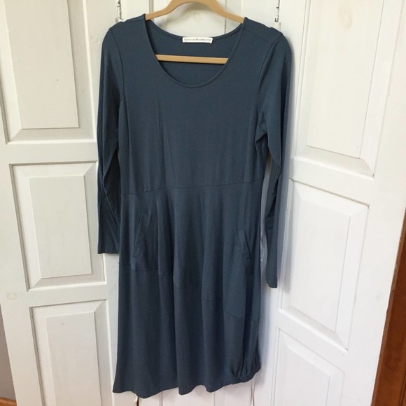 Peruvian Connection Blue Long Sleeve Dress - Picture 9 of 16
